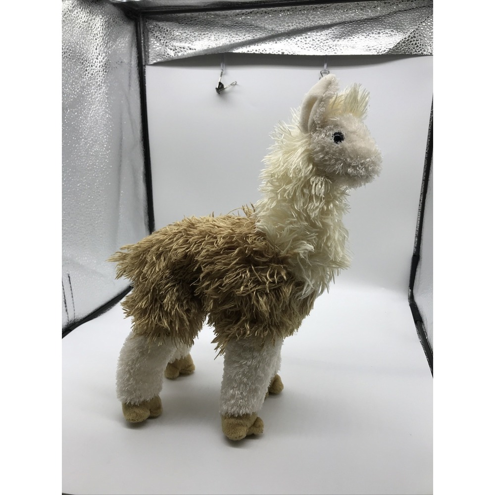 Douglas Cuddle Toys Llama Plush Stuffed Animal Tan Cream Shaggy 1742 11 inch - Picture 3 of 6